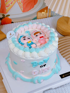 Baby gender reveal cake