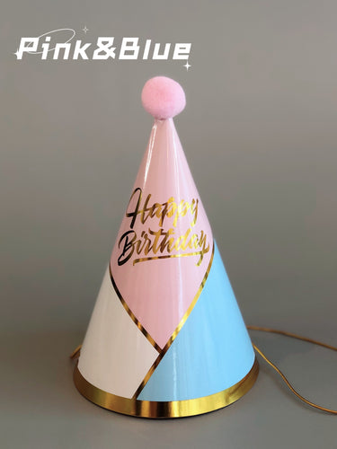 Birthday hat Pink and Blue