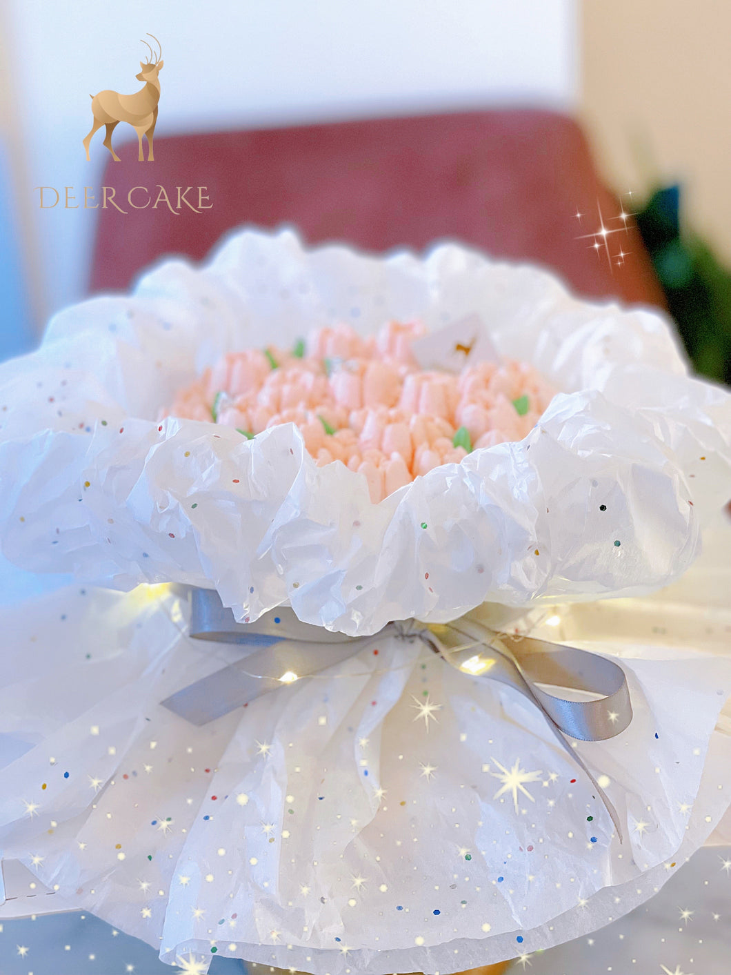 花束蛋糕-白